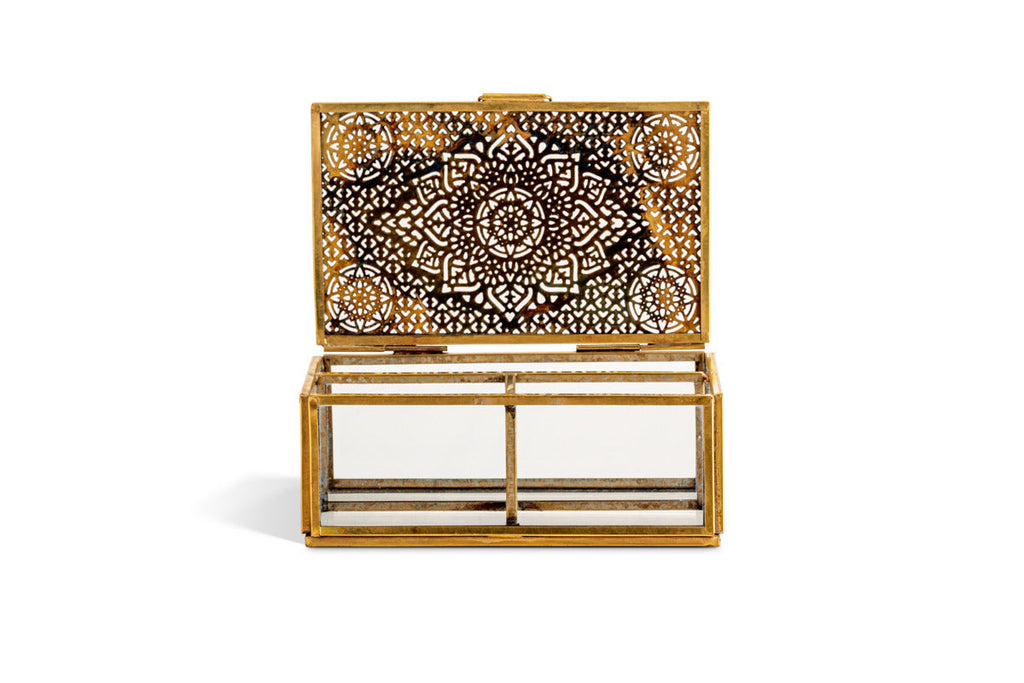 Kijang Jewellery Box - Brass & Clear
