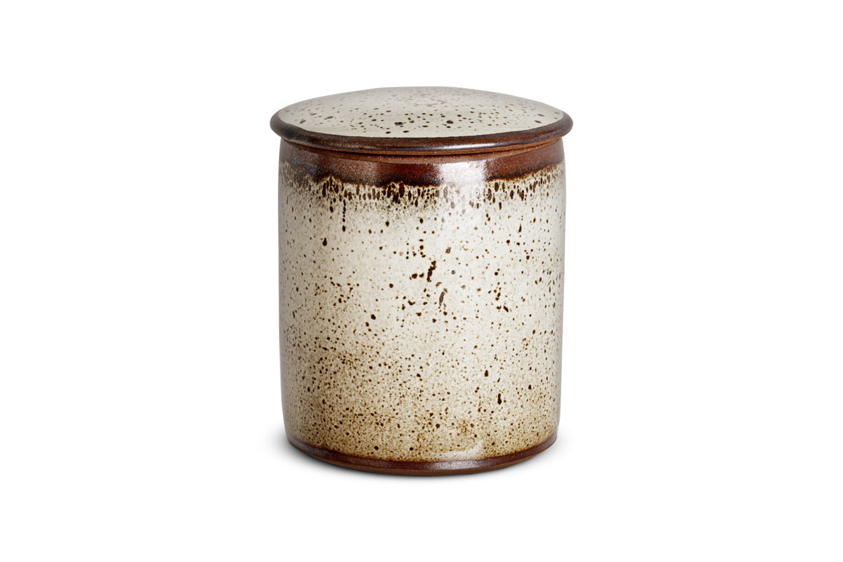Cam Lidded Storage Jar - Mocha