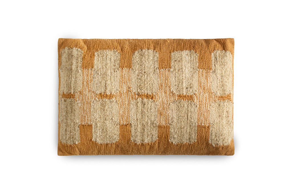 Akki Wool & Cotton Cushion Cover - Ochre