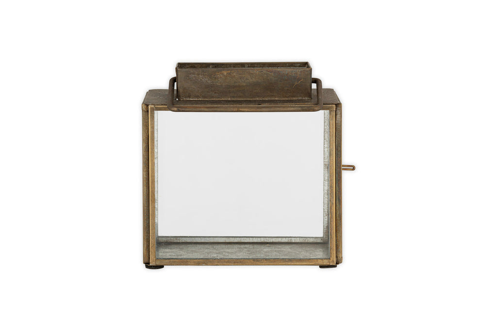 Obi Mini Table Lantern - Antique Brass