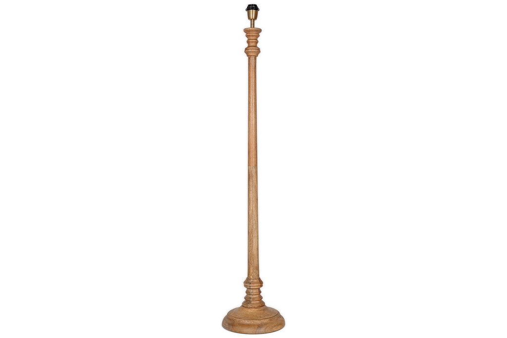 Usha Classic Wooden Floor Lamp Base - Natural