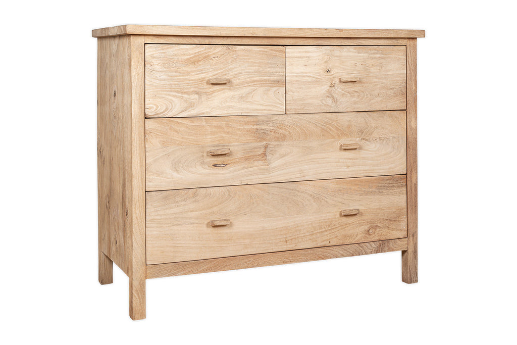 Vivan Grooved Chest of Drawers - Natural