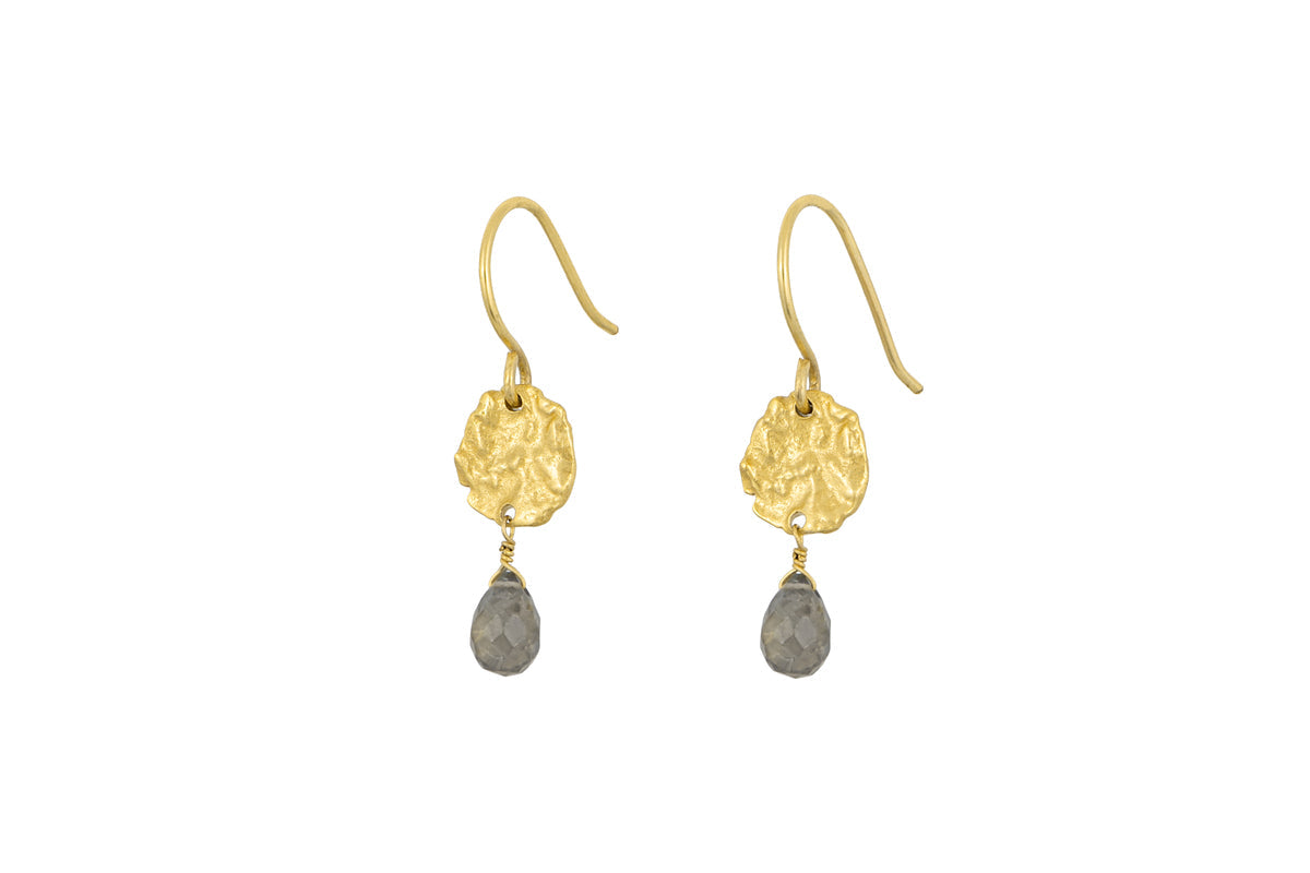 Veera Labradorite Earrings - Gold