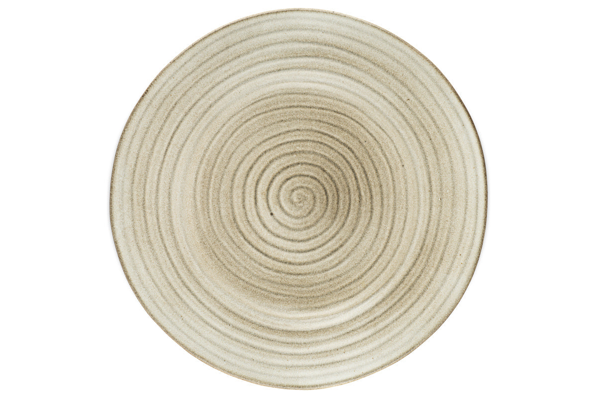 Valinha Earthenware Round Platter - Grey