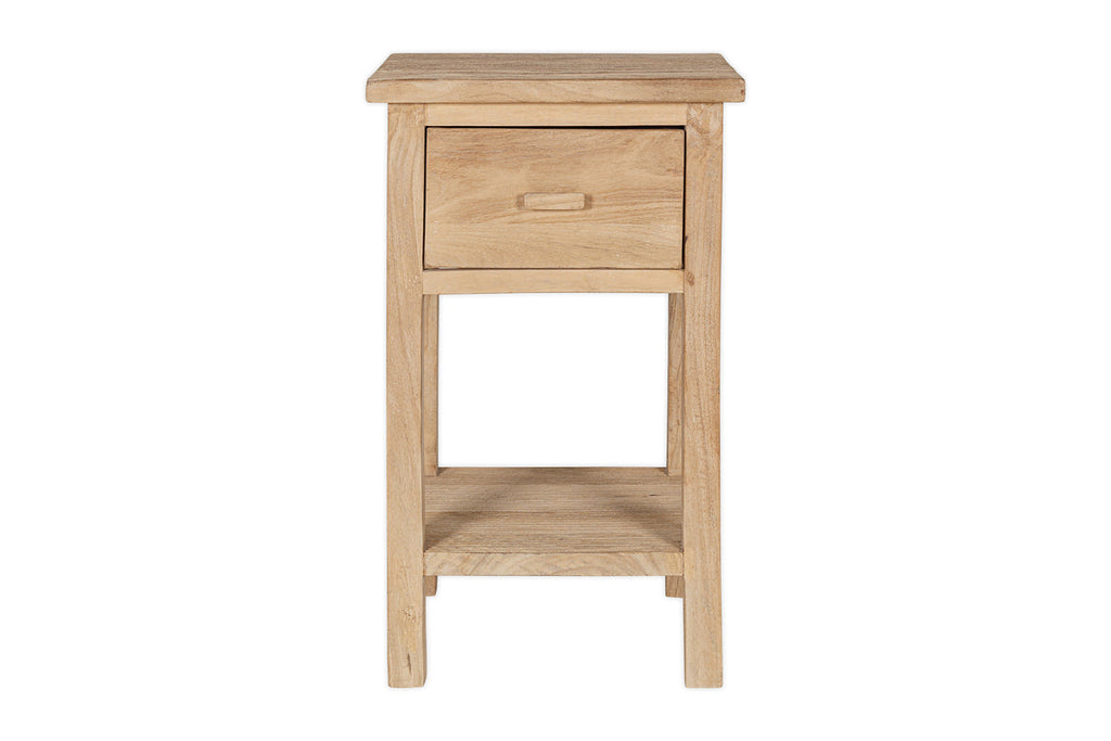 Vivan Grooved Bedside Table - Natural
