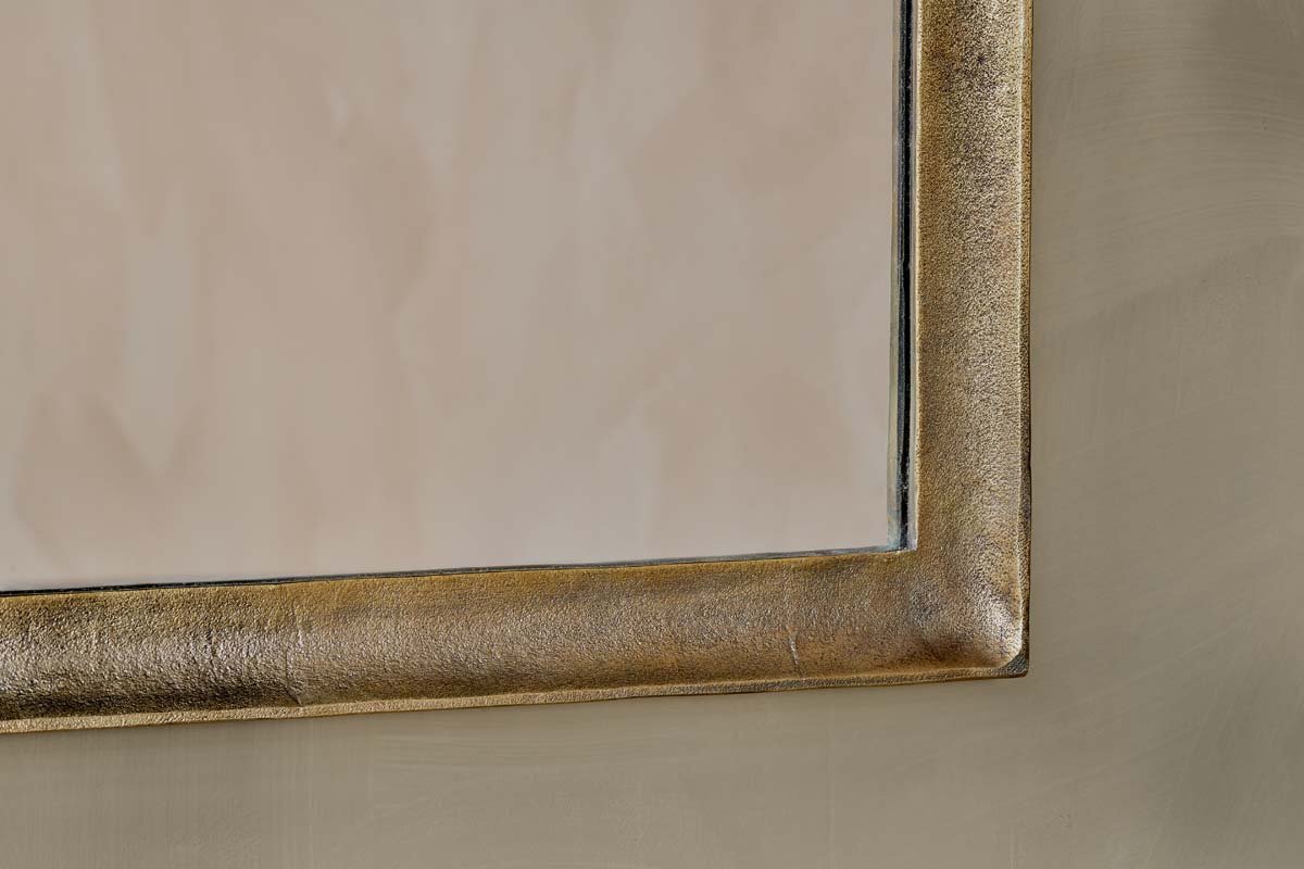 Yadur Rectangular Mirror - Antique Brass - Large