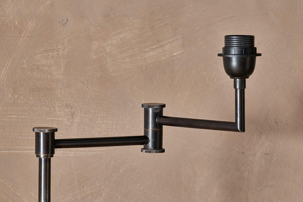Kara Iron Floor Lamp Base - Bronze