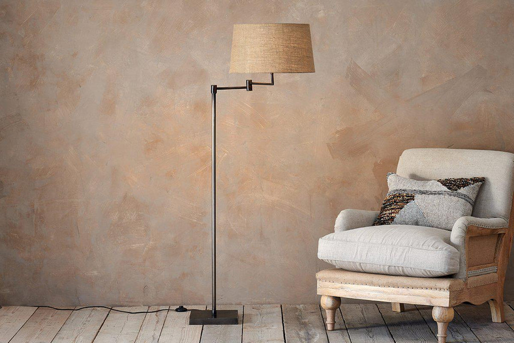 Kara Iron Floor Lamp Base - Bronze