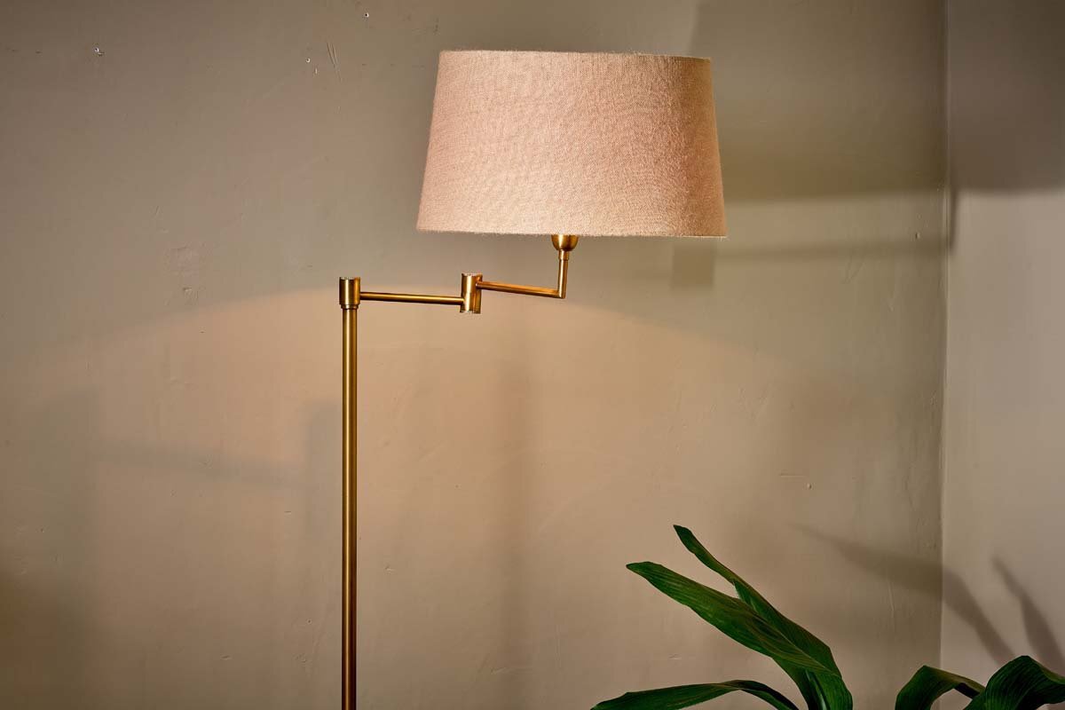 Kara Floor Lamp Base - Brass