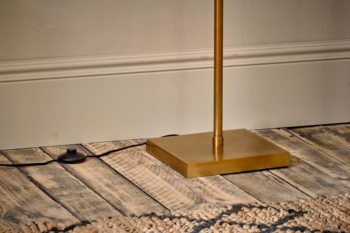 Kara Floor Lamp Base - Brass