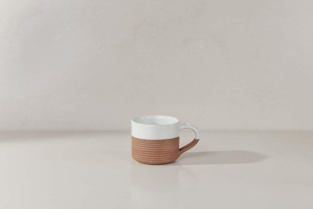 Mali Ribbed Espresso Mug - White