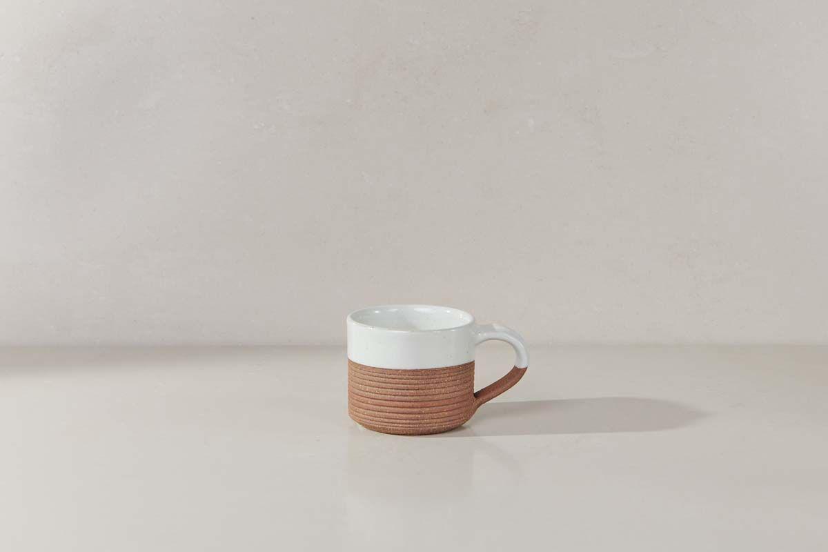 Mali Ribbed Espresso Mug - White